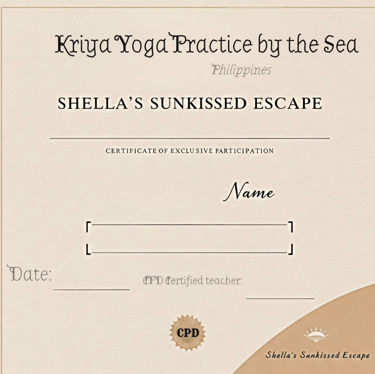 Peaceful yoga pose on Caaoacan Beach Front beach